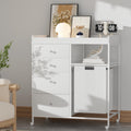 White 4 Drawer Changing Table Dresser with Laundry Hamper T7742