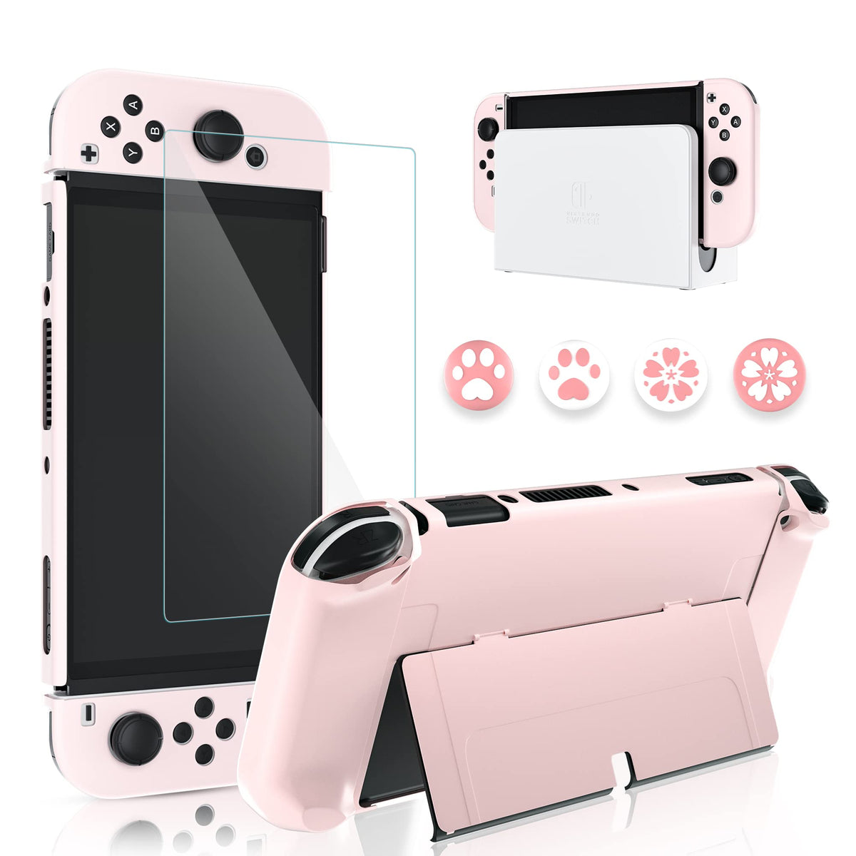 Pink Protective Hard Cover for Nintendo Switch OLED B52341