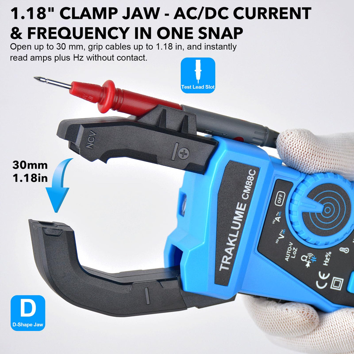 600A AC/DC TRMS Clamp Meter Multimeter V5061