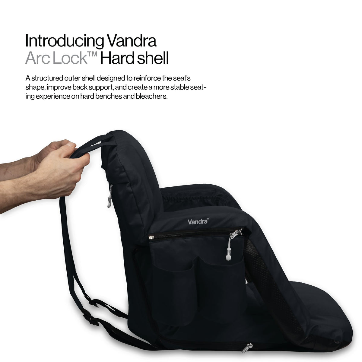 Wide Padded Bleacher Chair with Back Support V1766