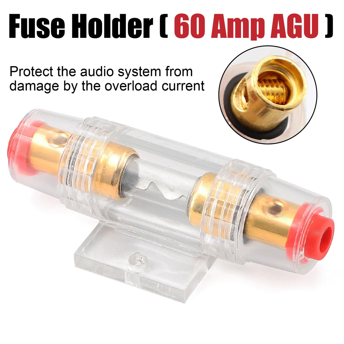 4 Gauge Audio Amplifier Wiring Kit 1200W CCA with Fuse & RCA D512