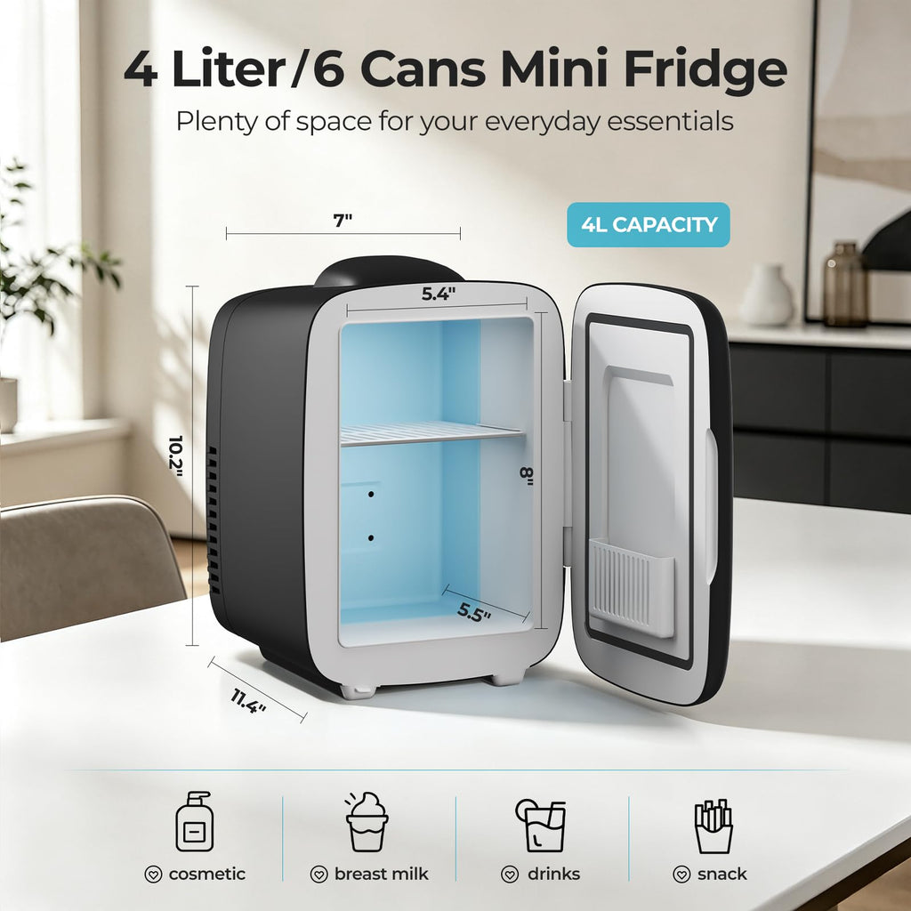 4L 6 Can Portable Mini Fridge H3721