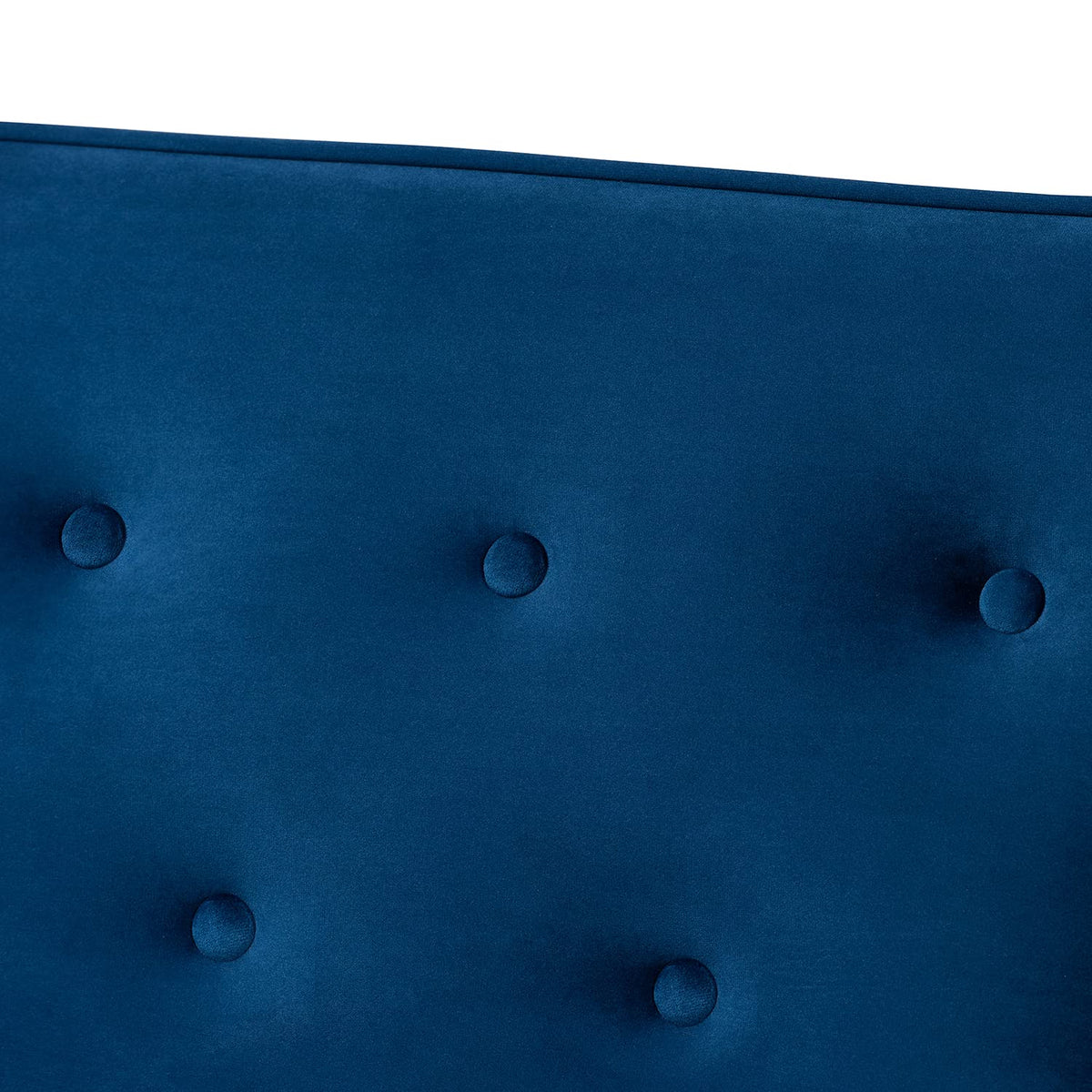 Navy Blue Velvet Upholstered 3-seater Sofa W607