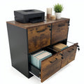 4 Drawer Wood File Cabinet with Lock I2512