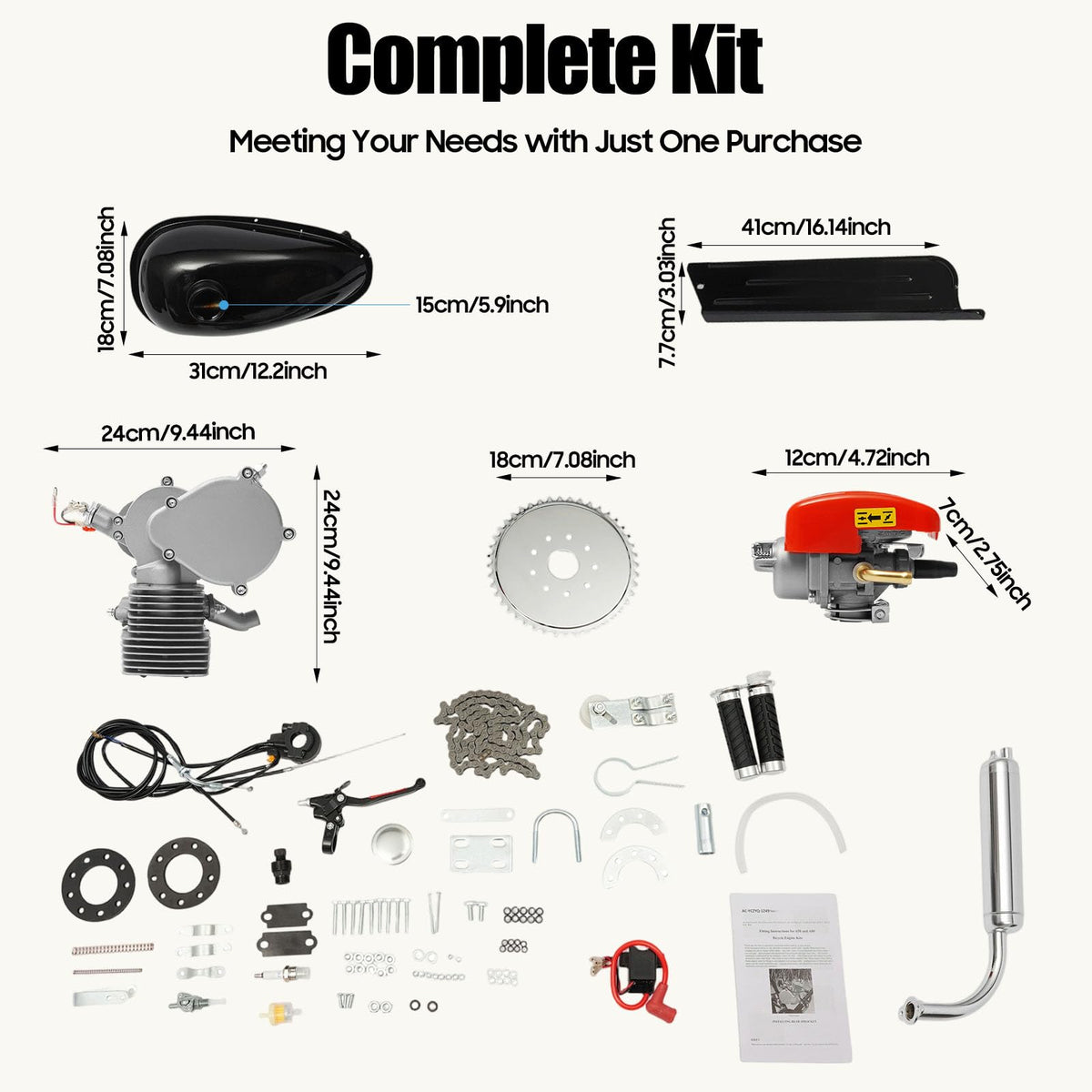2 Stroke Bike Motor Kit with CDI Ignition S815