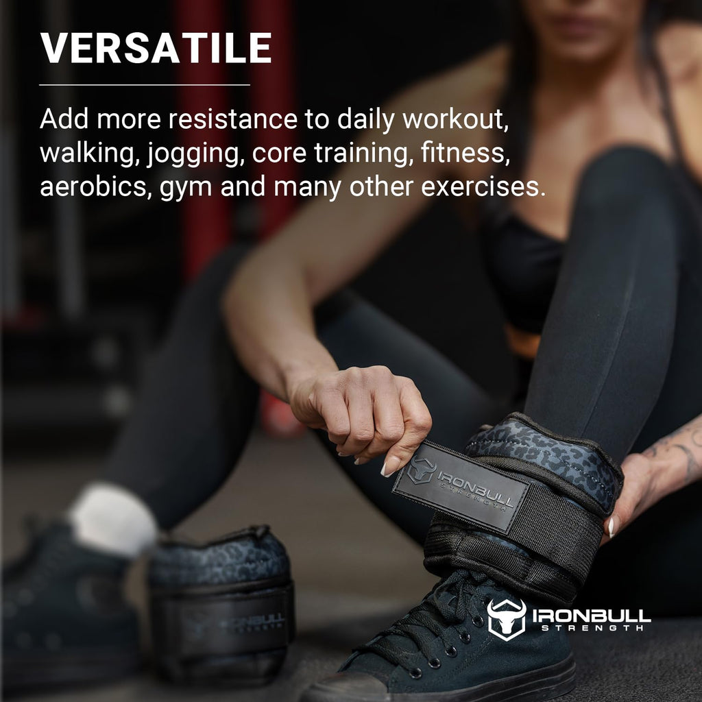 Adjustable Ankle Weights 10lbs/Pair with Straps J918407