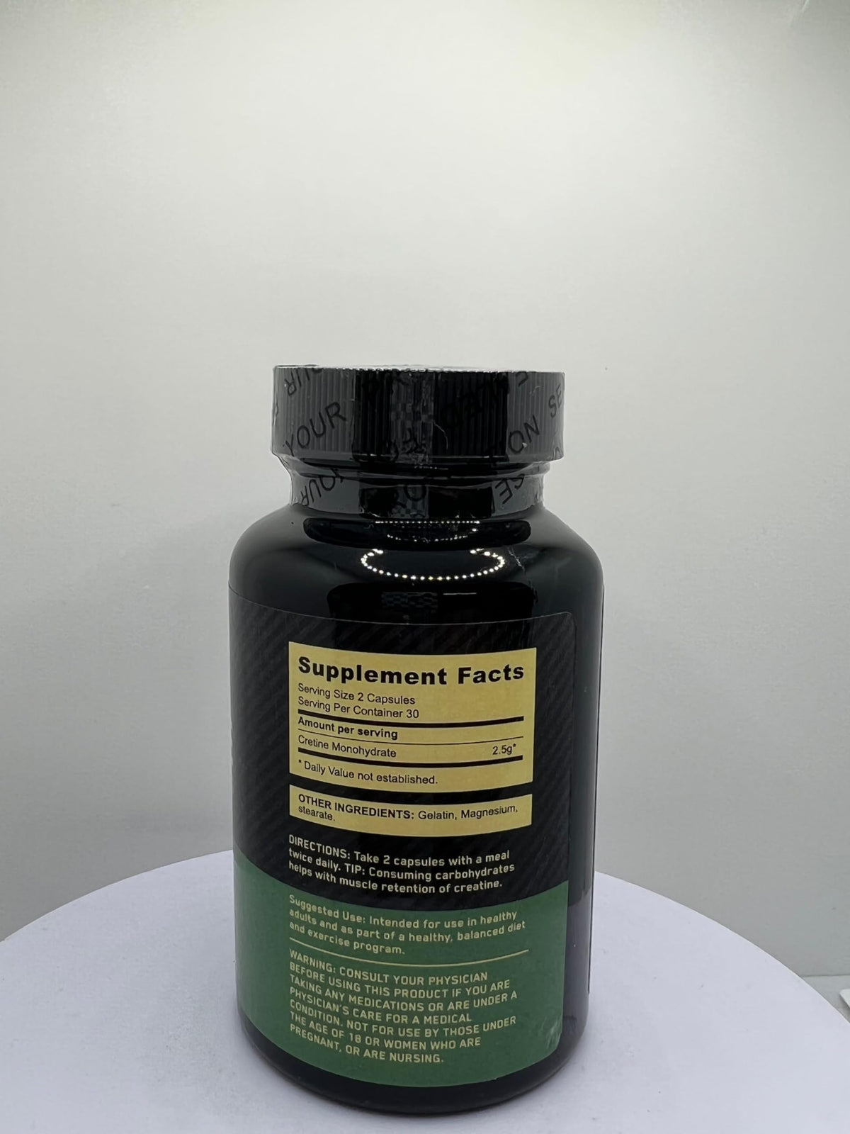 Micronized Creatine Monohydrate Capsules 2.5g 60 Count L9064