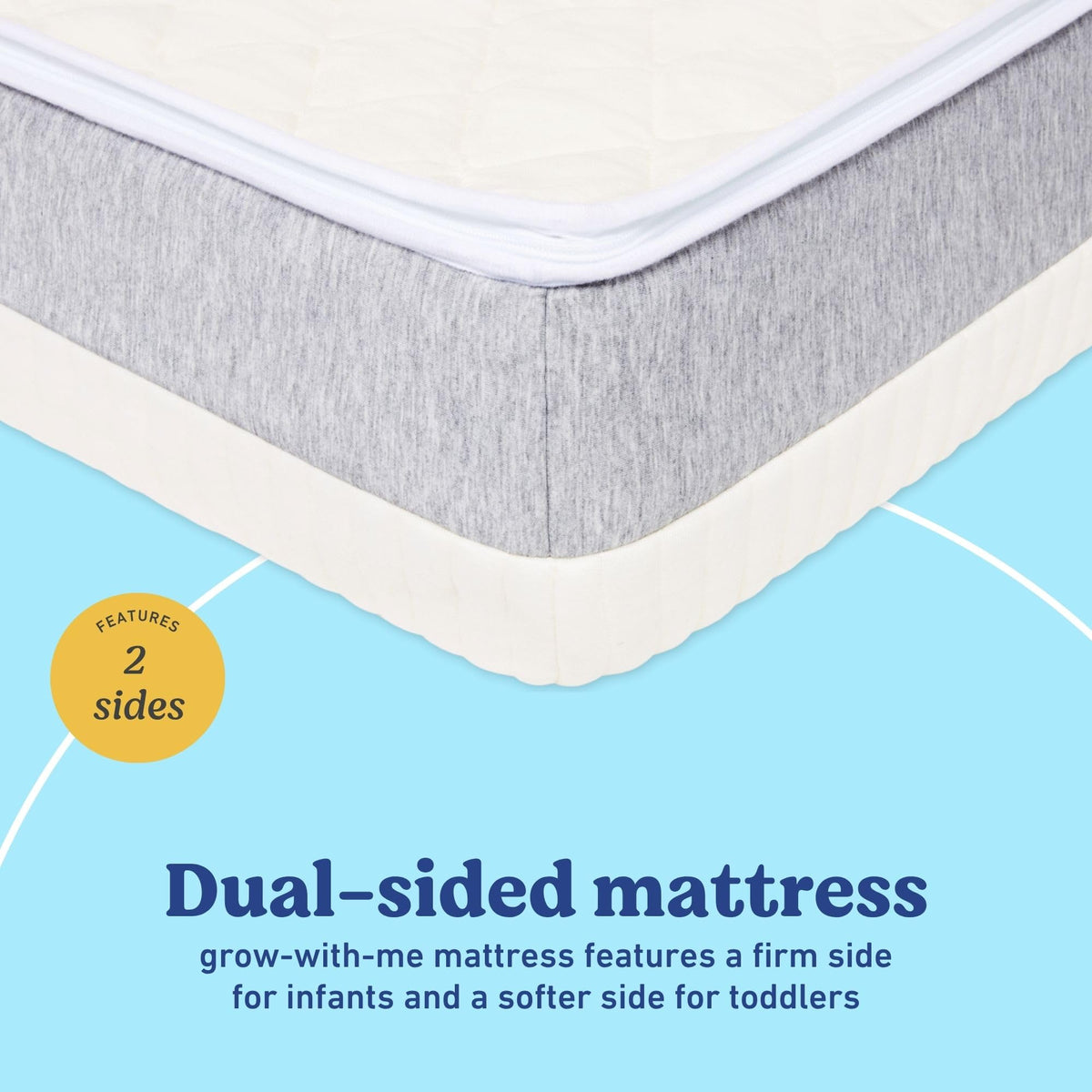 2-in-1 Dual Sided Baby Crib & Toddler Mattress V536454