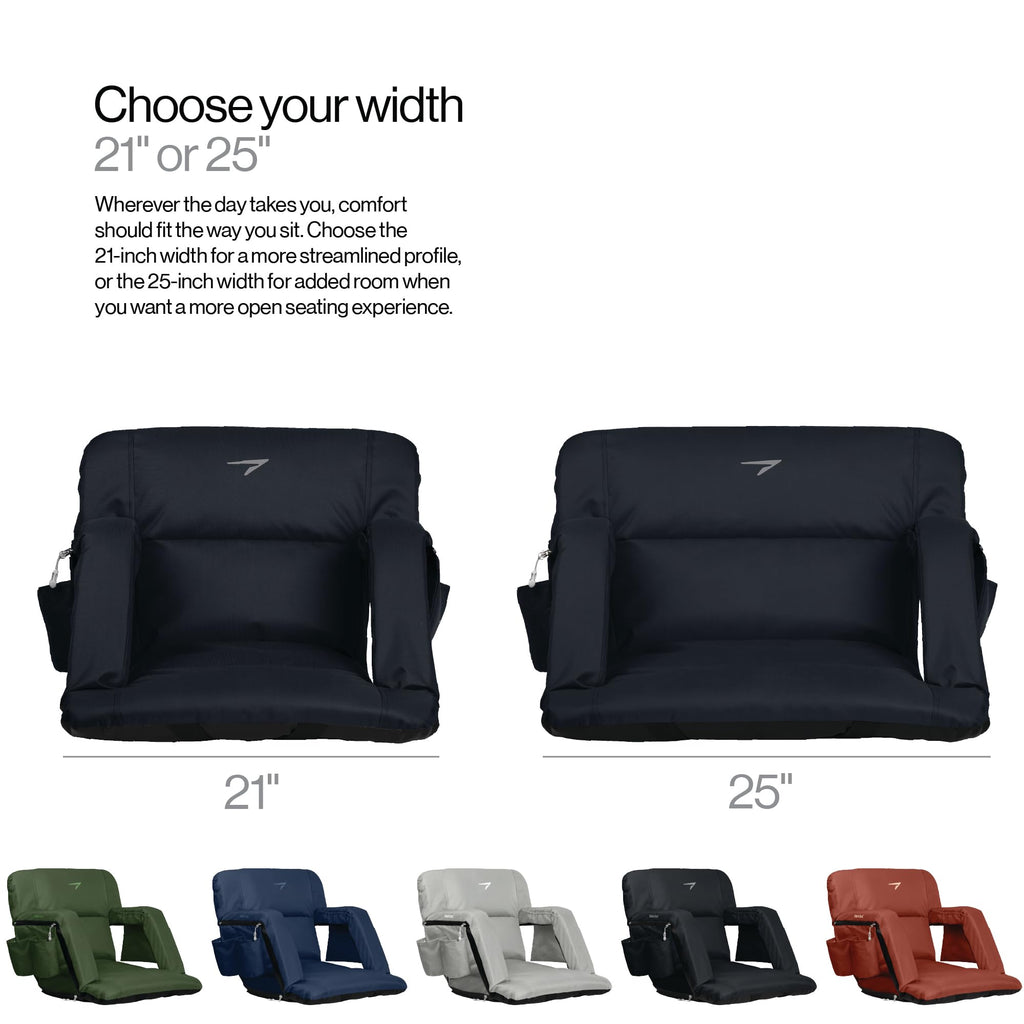 Wide Padded Bleacher Chair with Back Support V1766