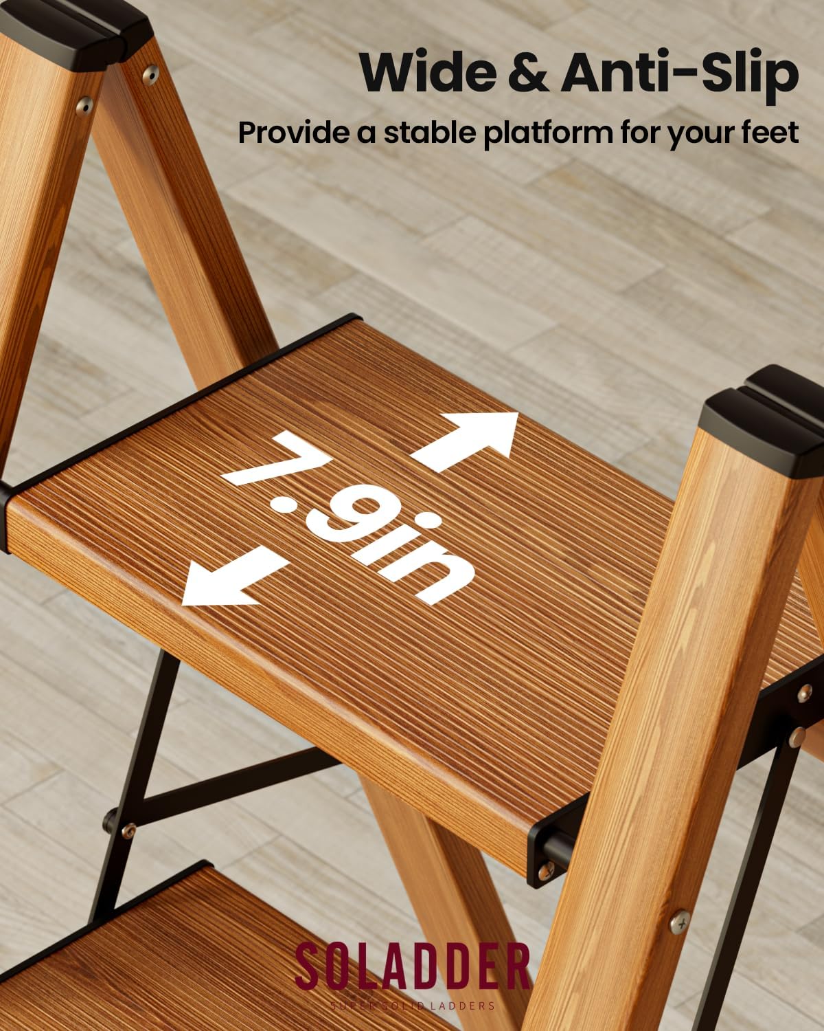 3 Step Lightweight Folding Step Stool P952425