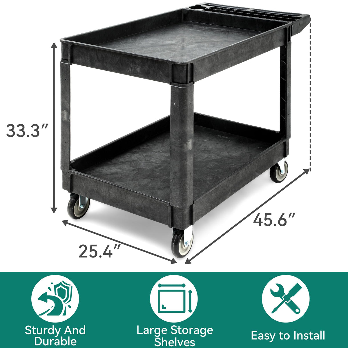 Utility Cart on Wheels 45 x 25 Inch T115