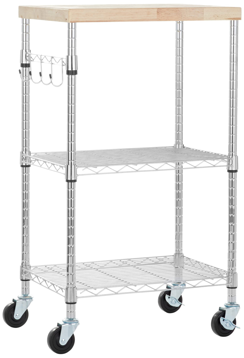 3-Tier Kitchen Storage Rack with Caster Wheels W2475