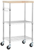 3-Tier Kitchen Storage Rack with Caster Wheels W2475