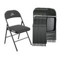 10 Pack Black Padded Folding Chairs U539