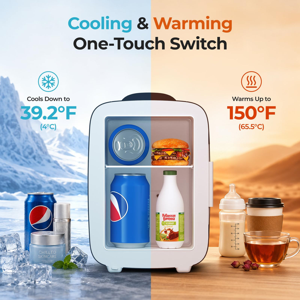 4L 6 Can Portable Mini Fridge H3721