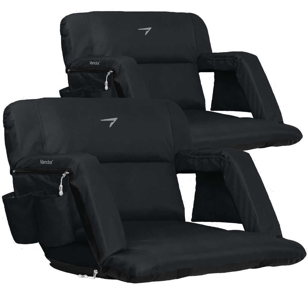Wide Padded Bleacher Chair with Back Support V1766