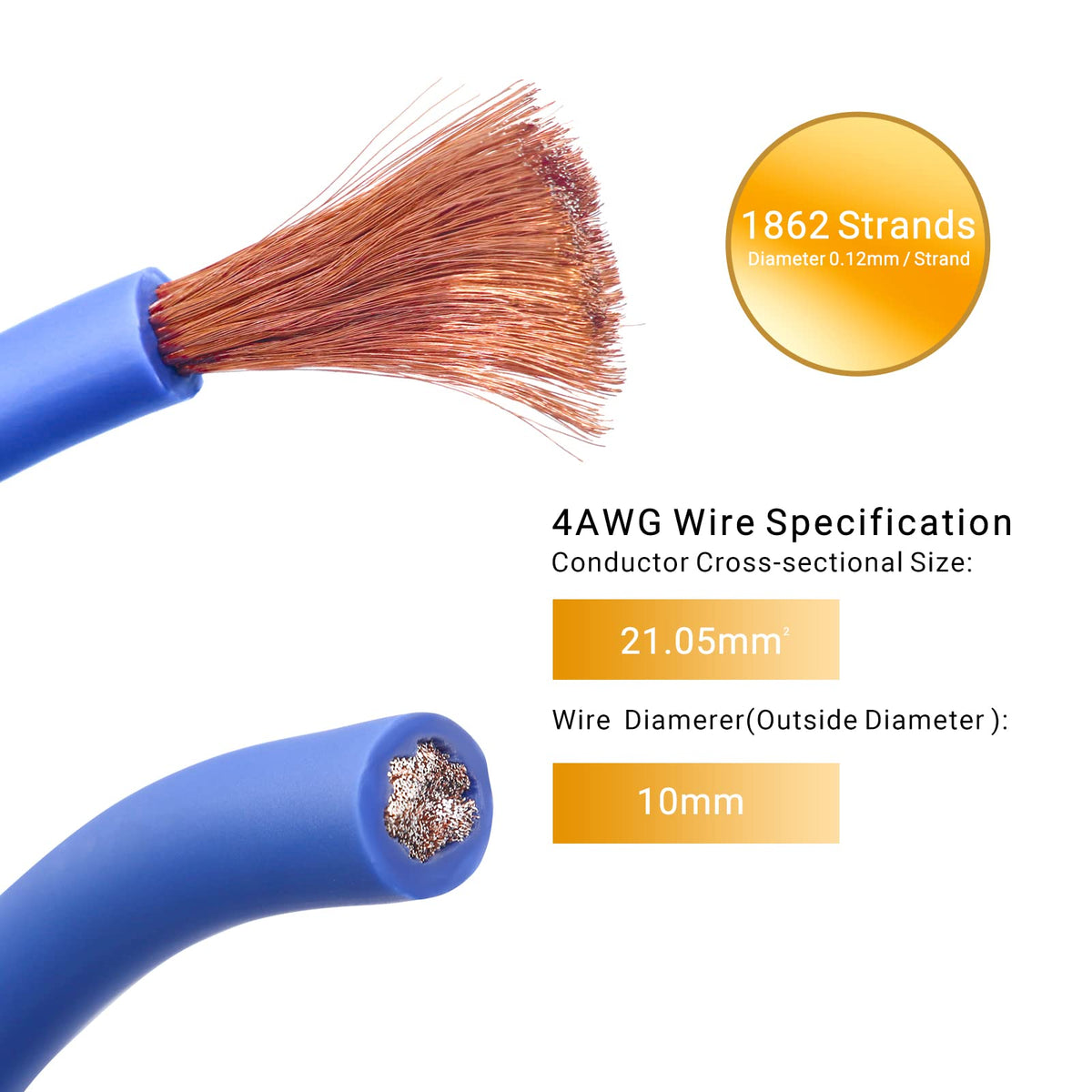 4 Gauge CCA Amplifier Wiring Kit with OFC RCA Cable C590
