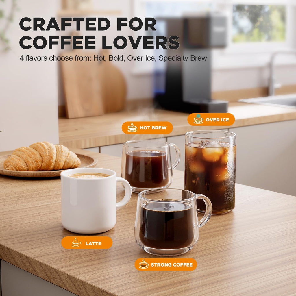 Single Serve Coffee Maker with Milk Frother U544