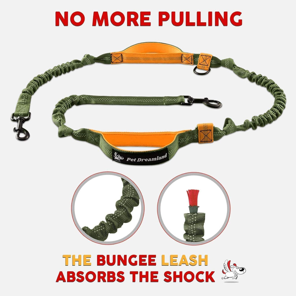 Hands Free Dog Leash for Large Dogs with Poop Bag Dispenser W617509