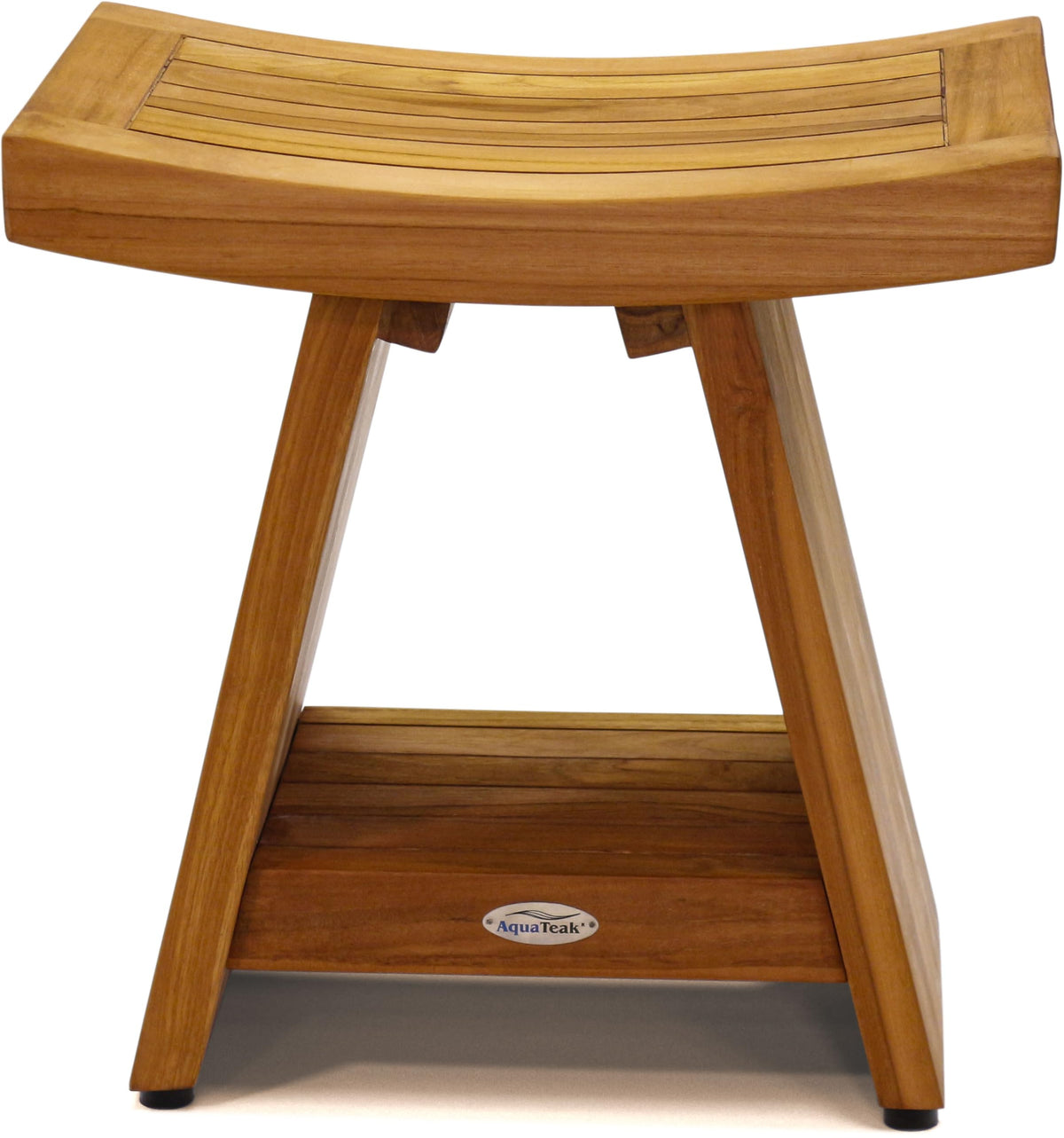 18" Teak Shower Bench with Shelf Q83122