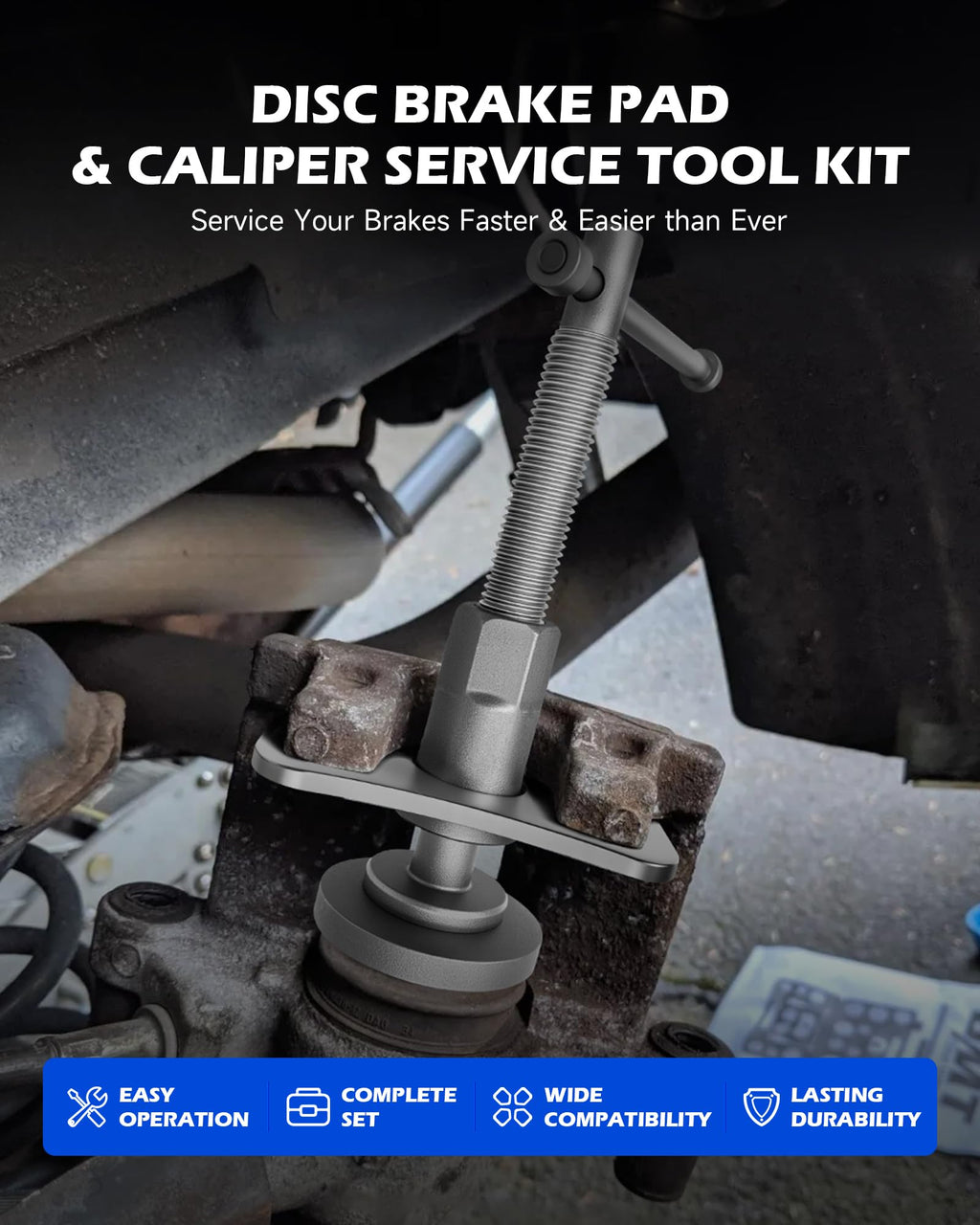 24pc Brake Caliper Compression Tool with Adapters & Hangers I891