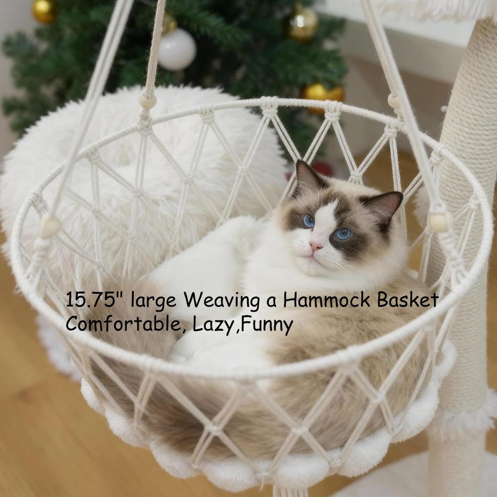 70" Multi-Level Cat Tree Tower with Plush Perches and Sisal Scratching Posts I474988