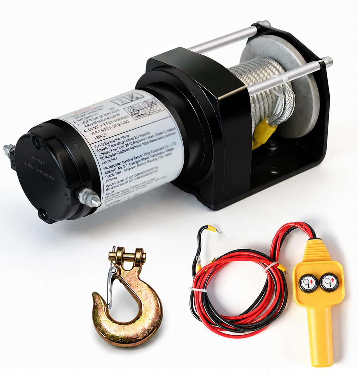12V DC Electric Winch with Steel Cable Y2243