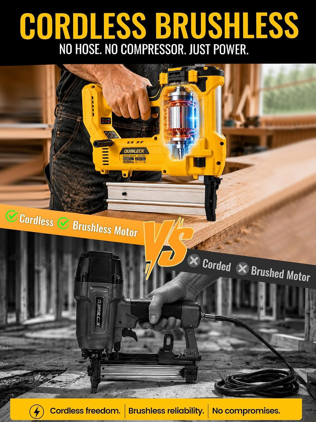 2-in-1 Brad Nailer Staple Gun U613328