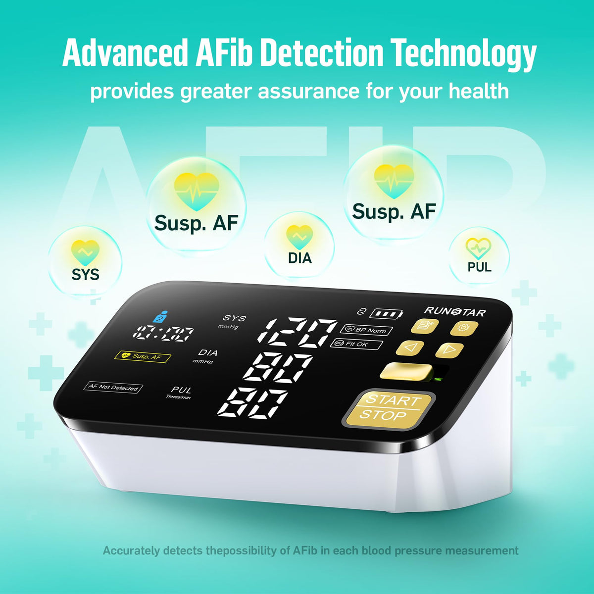 Smart Blood Pressure Monitor with Wide Upper Arm Cuff T670