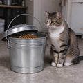 6 Gal Galvanized Steel Storage Can with Locking Lid V553