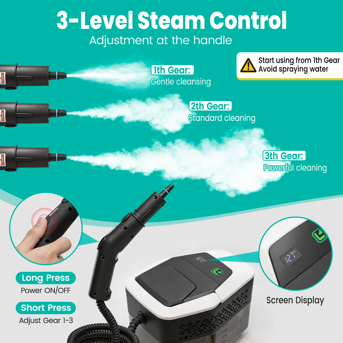 Portable Handheld Steam Cleaner B9651