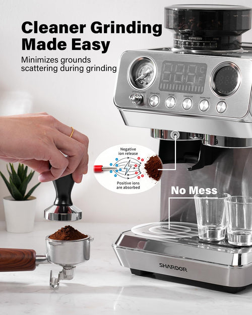 20 Bar Espresso Machine with Built-In Grinder H2607