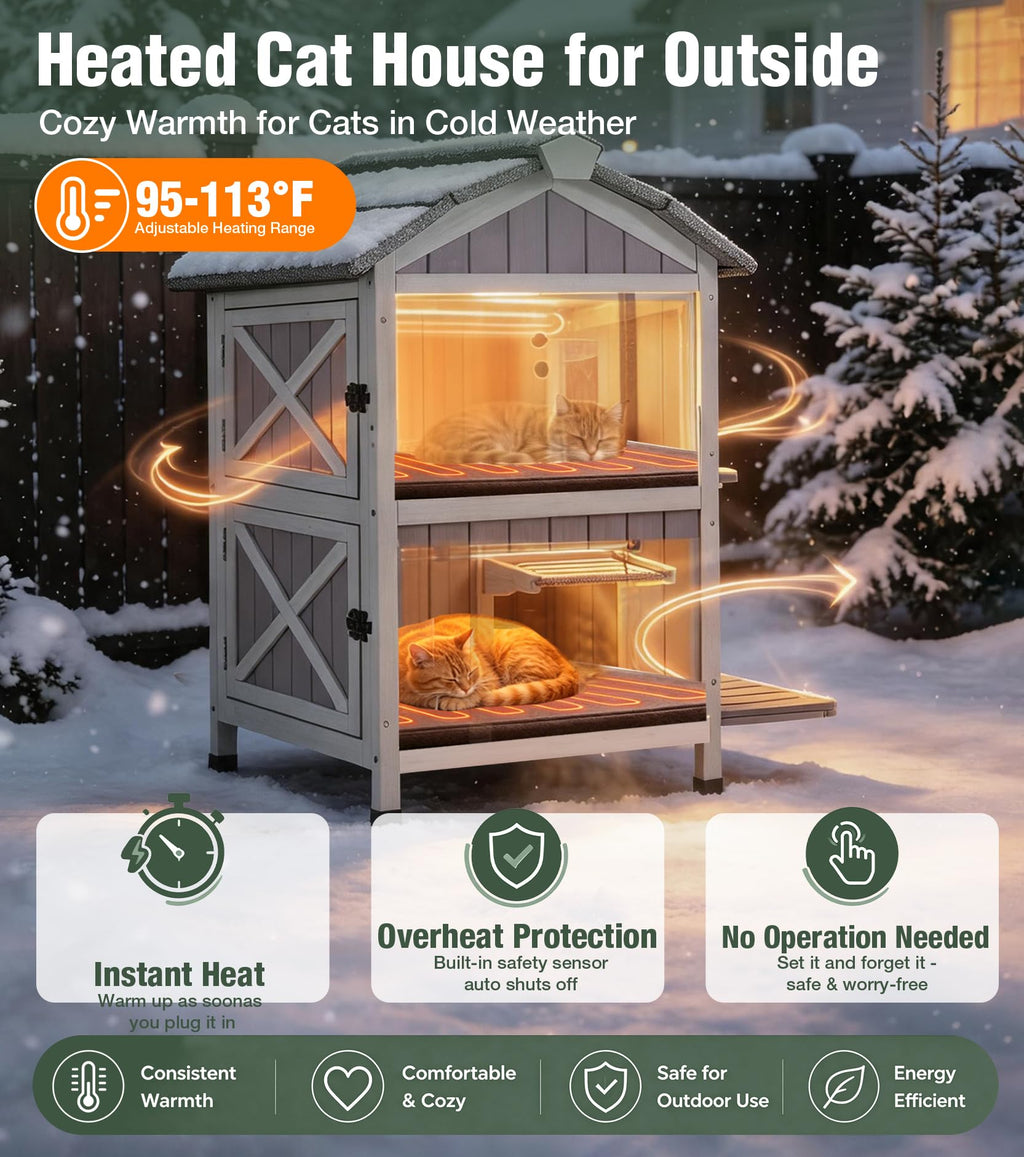 2-Level Weatherproof Cat House V764