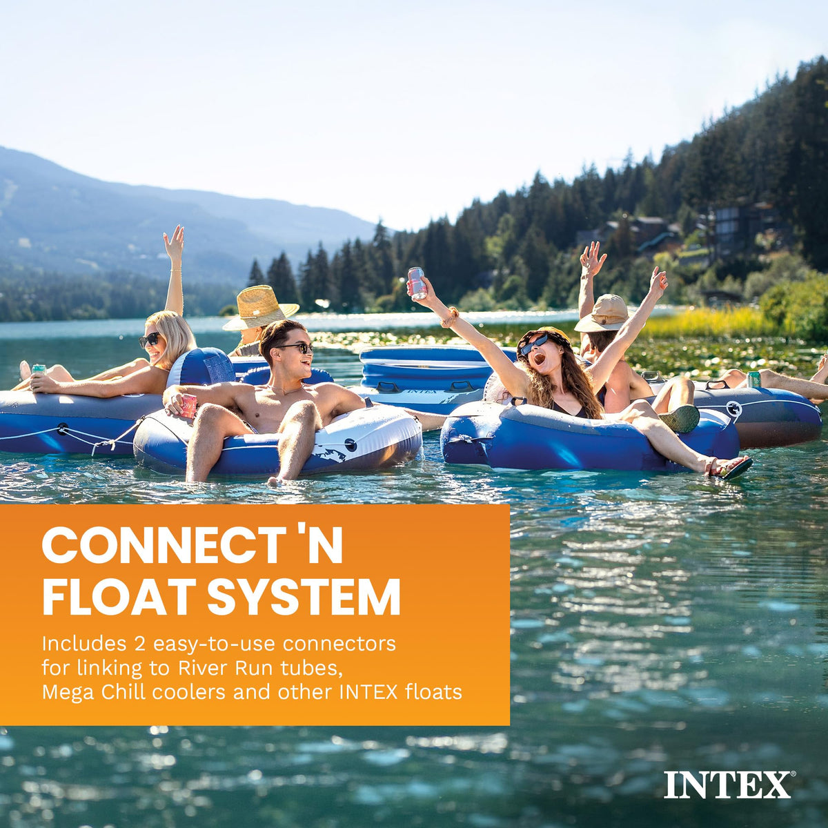 Inflatable 2-Person Floating Lake Lounge E212