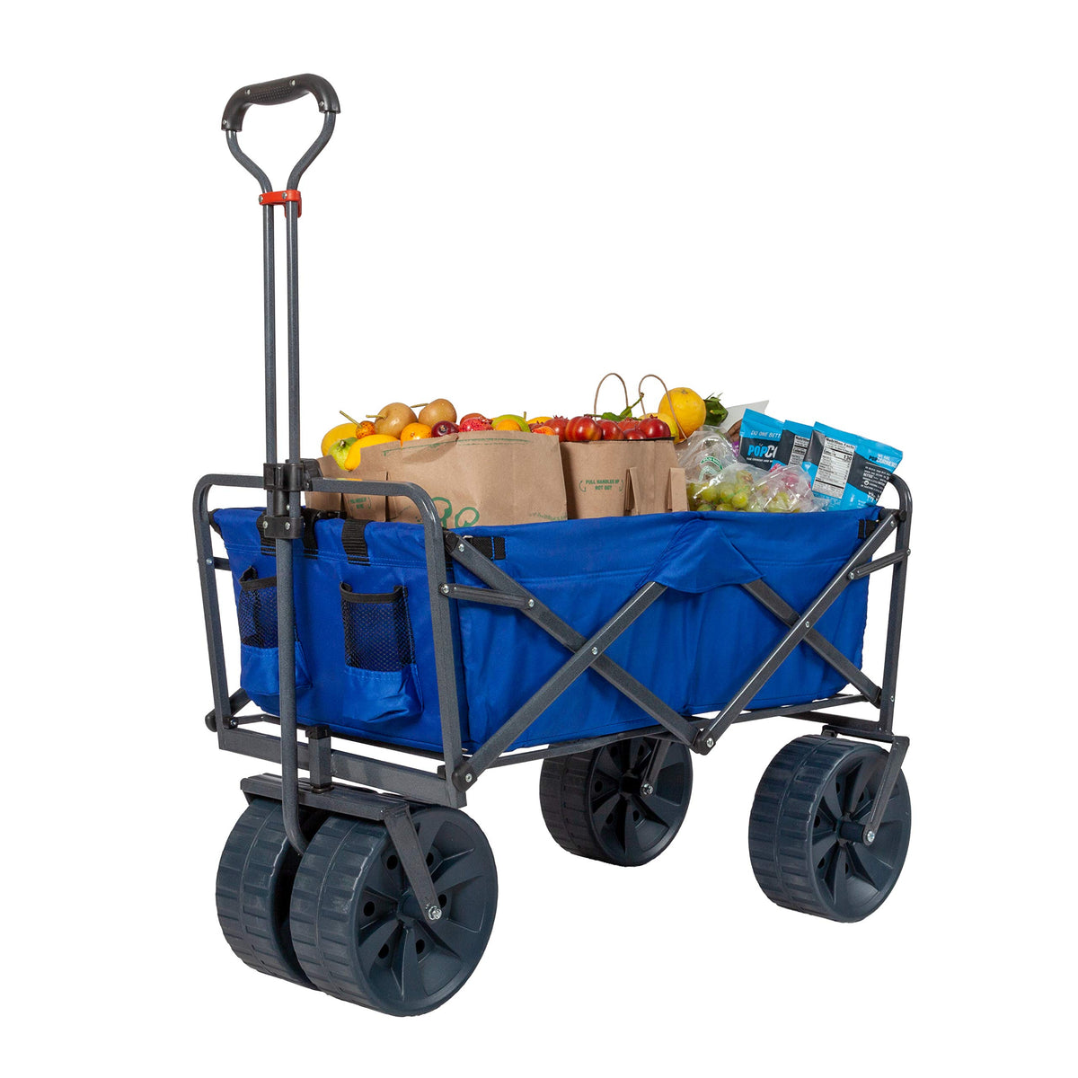 Blue Black Collapsible All Terrain Utility Beach Wagon Cart G94270