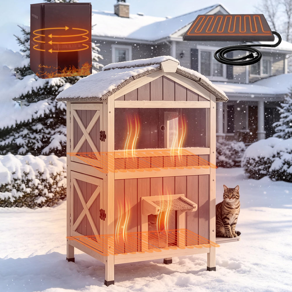 2-Level Weatherproof Cat House V764
