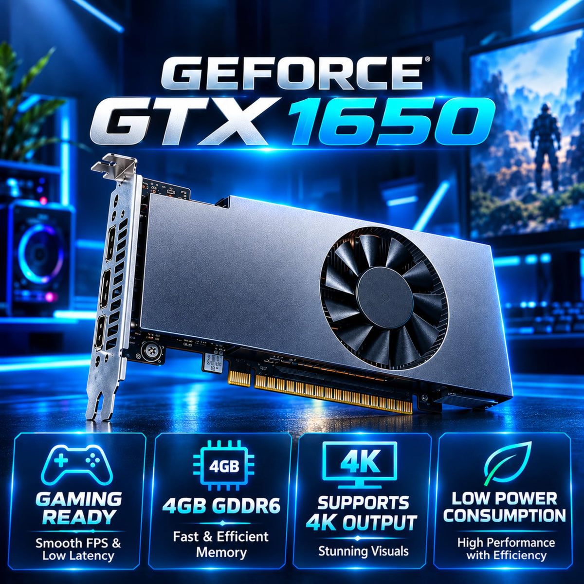 Gaming Desktop PC, Intel Core i5 6th Gen, 16GB RAM, 256GB SSD + 2TB HDD Z7760