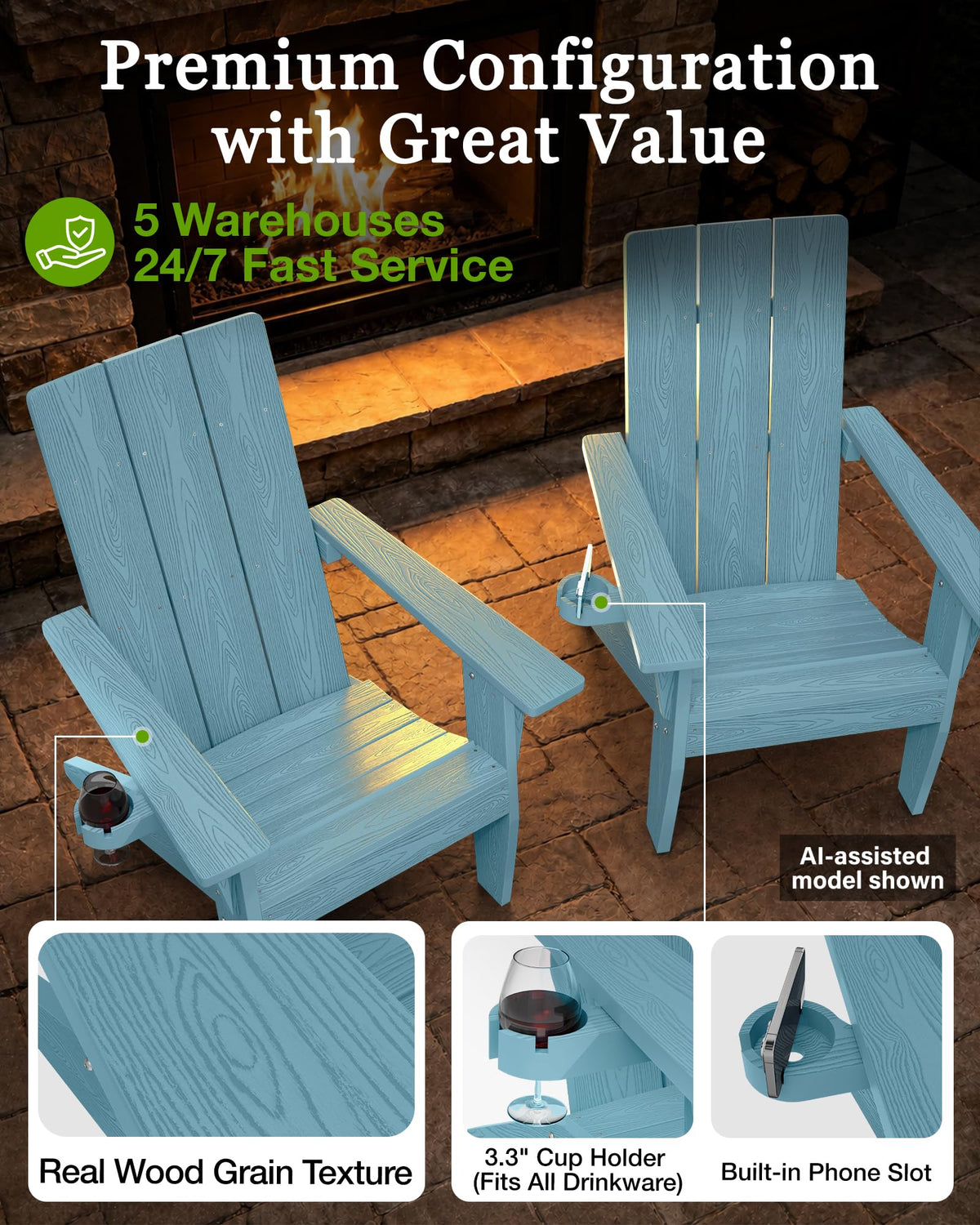 Oversized Adirondack Chair O3056