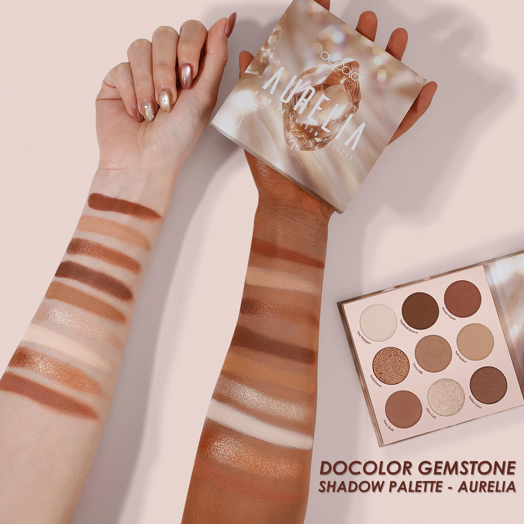 9 Colors Brown & Copper Eyeshadow Palette with Matte & Shimmer Finishes R669349