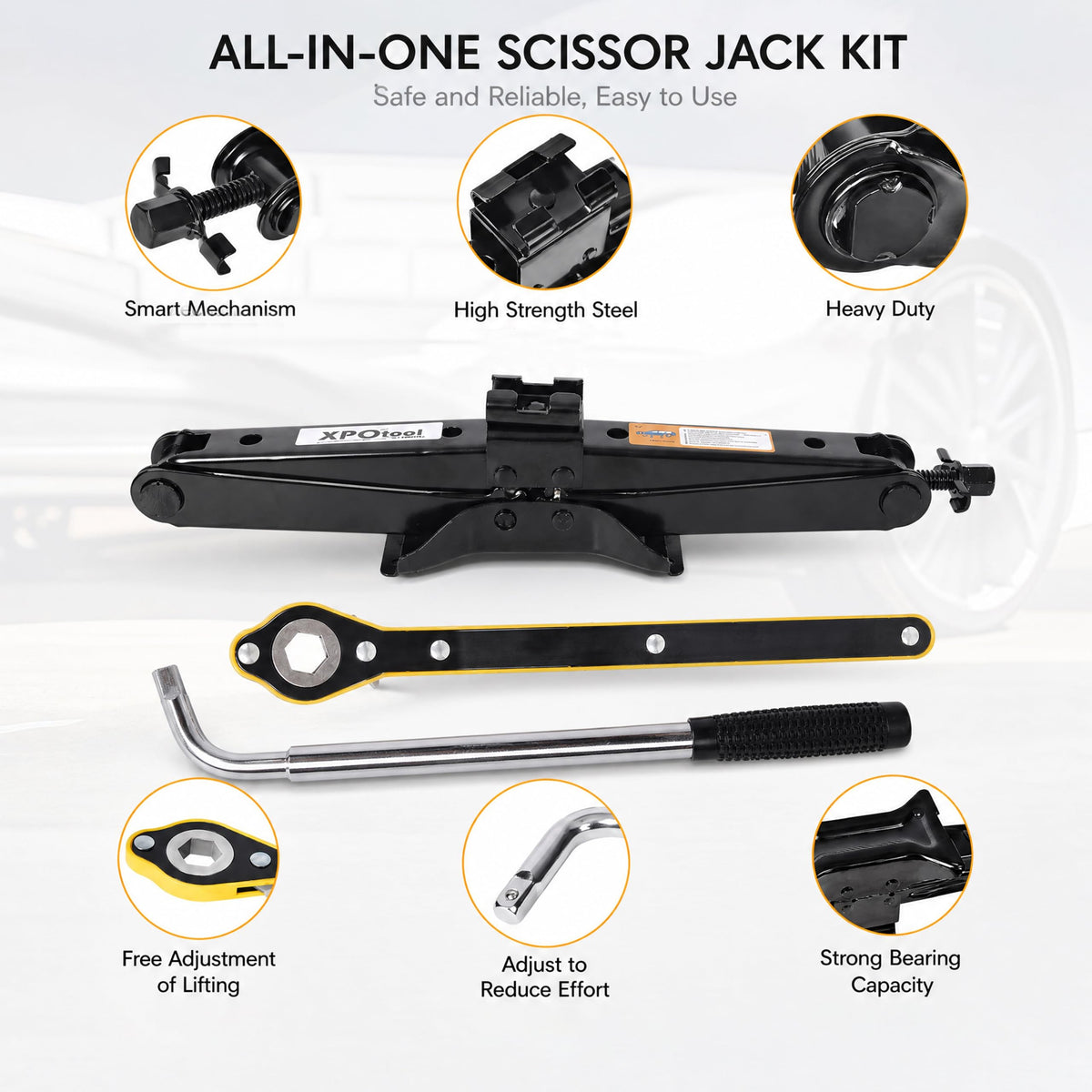 3 Ton Scissor Jack Kit with Storage Bag H4146