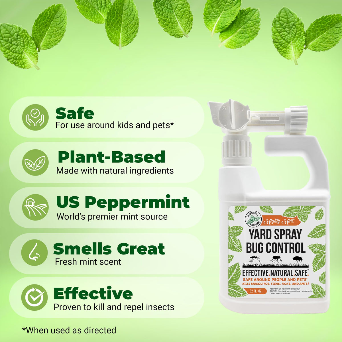 Peppermint Oil Lawn & Yard Bug Control Spray 32 oz Pack of 2 N61085