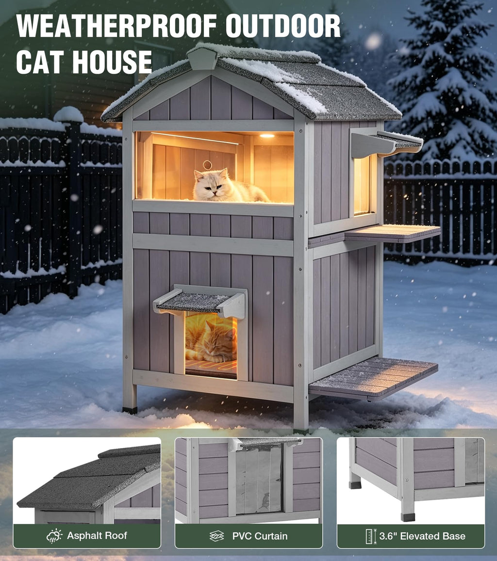 2-Level Weatherproof Cat House V764