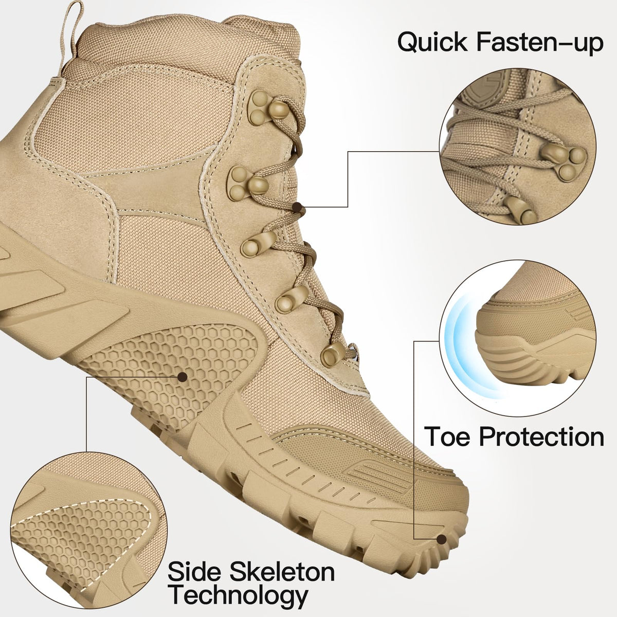 Waterproof Lightweight Tactical Work Boots Y10100