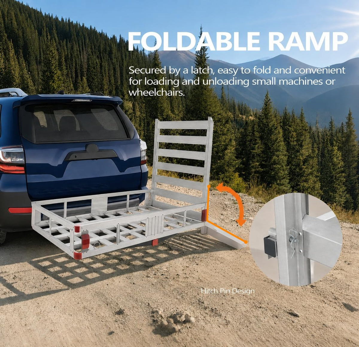 Hitch Cargo Carrier with Ramp T805