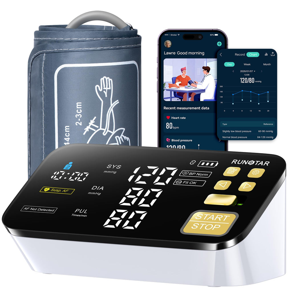 Smart Blood Pressure Monitor with Wide Upper Arm Cuff T670