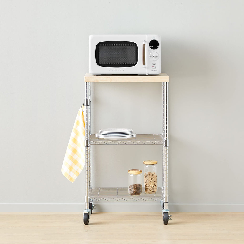 3-Tier Kitchen Storage Rack with Caster Wheels W2475