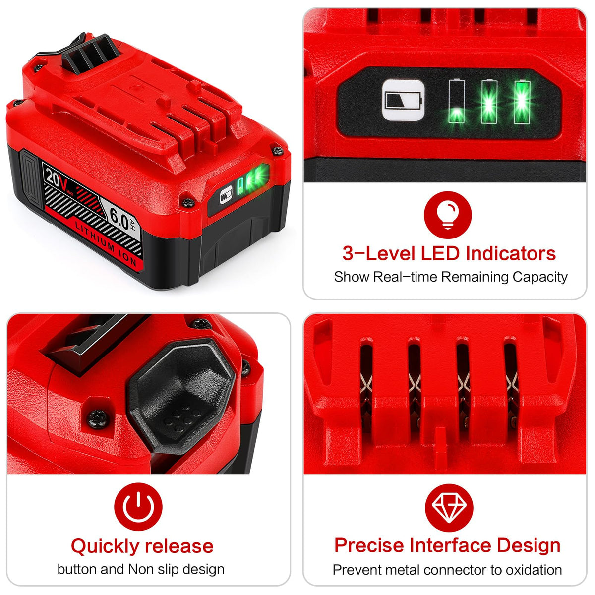 20V Lithium ion Replacement Battery V67922