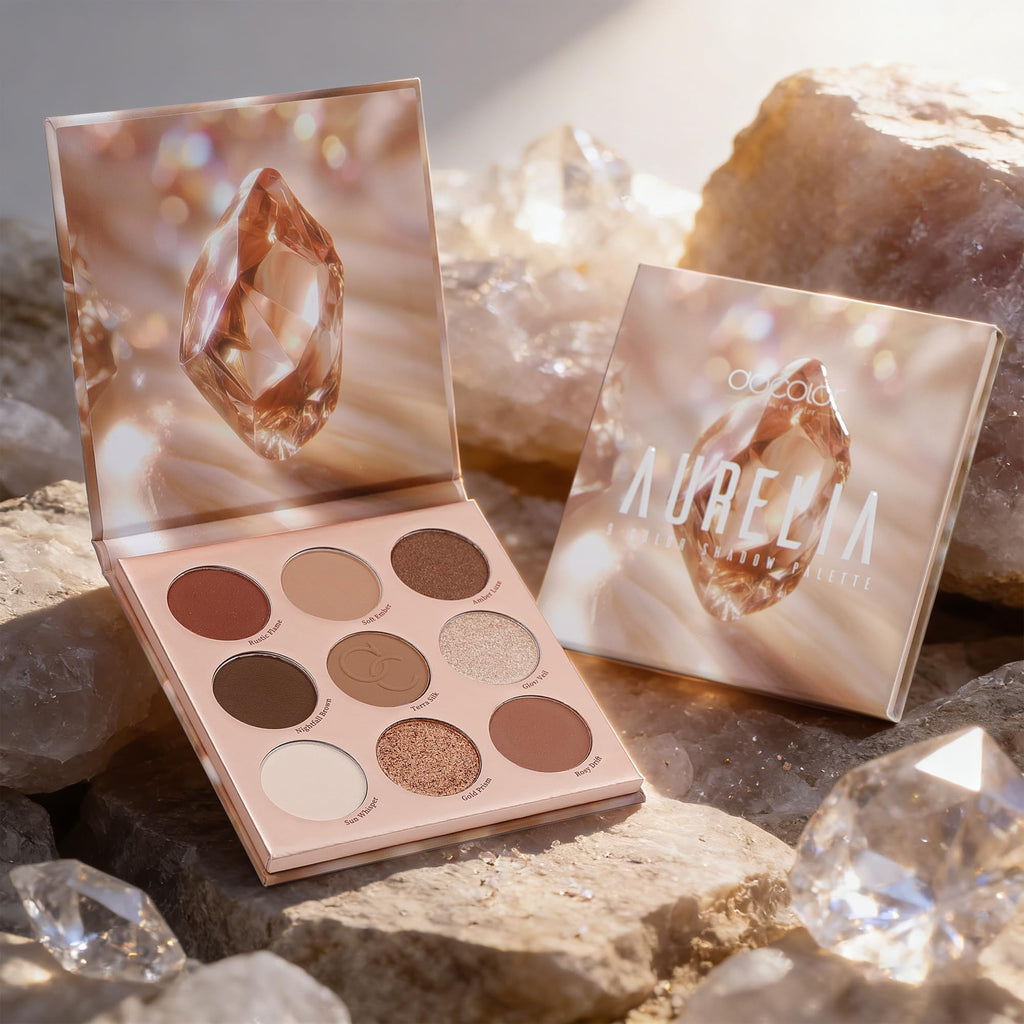 9 Colors Brown & Copper Eyeshadow Palette with Matte & Shimmer Finishes R669349