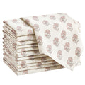 Linen Floral Cloth Napkins Set of 12 A9115