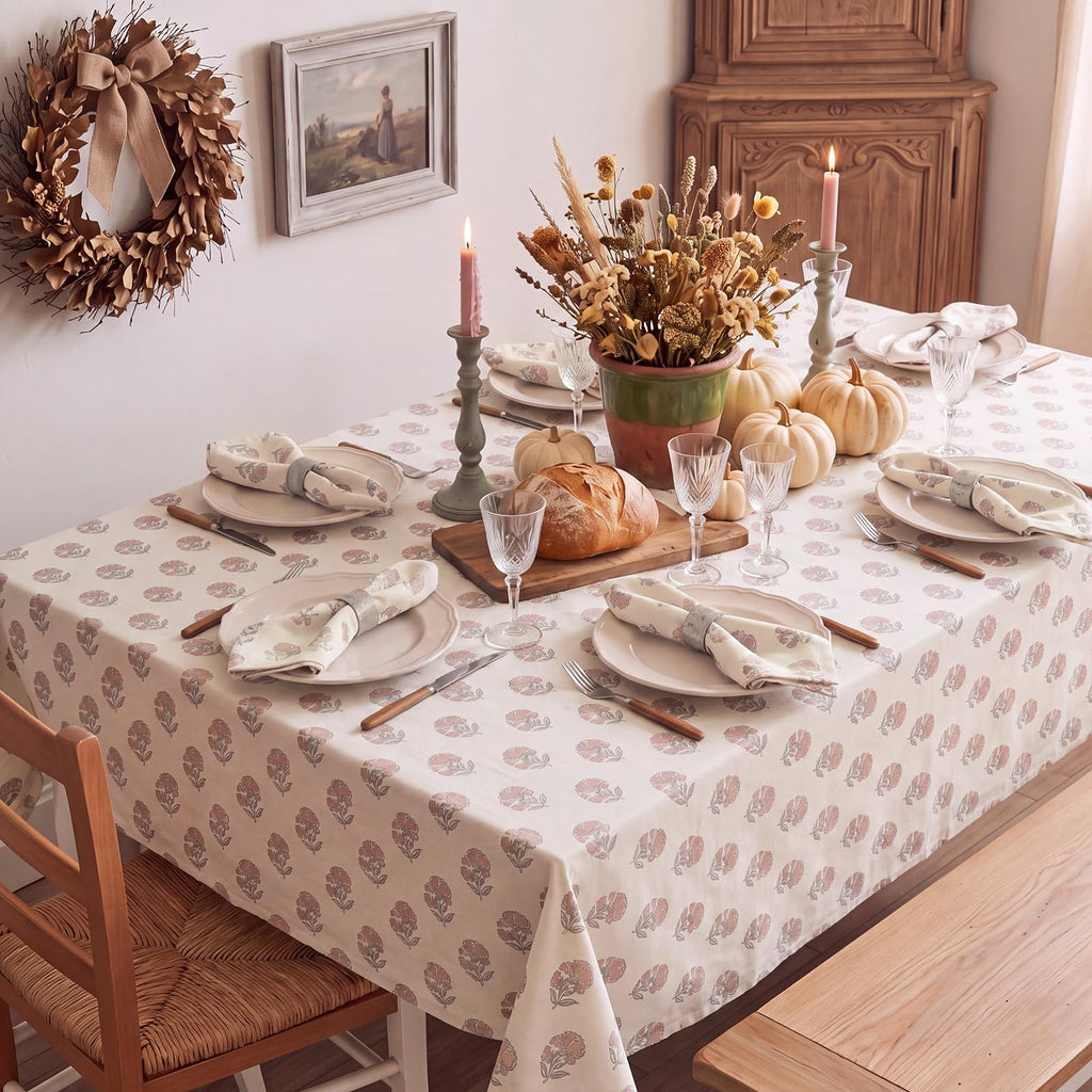 Linen Floral Cloth Napkins Set of 12 A9115